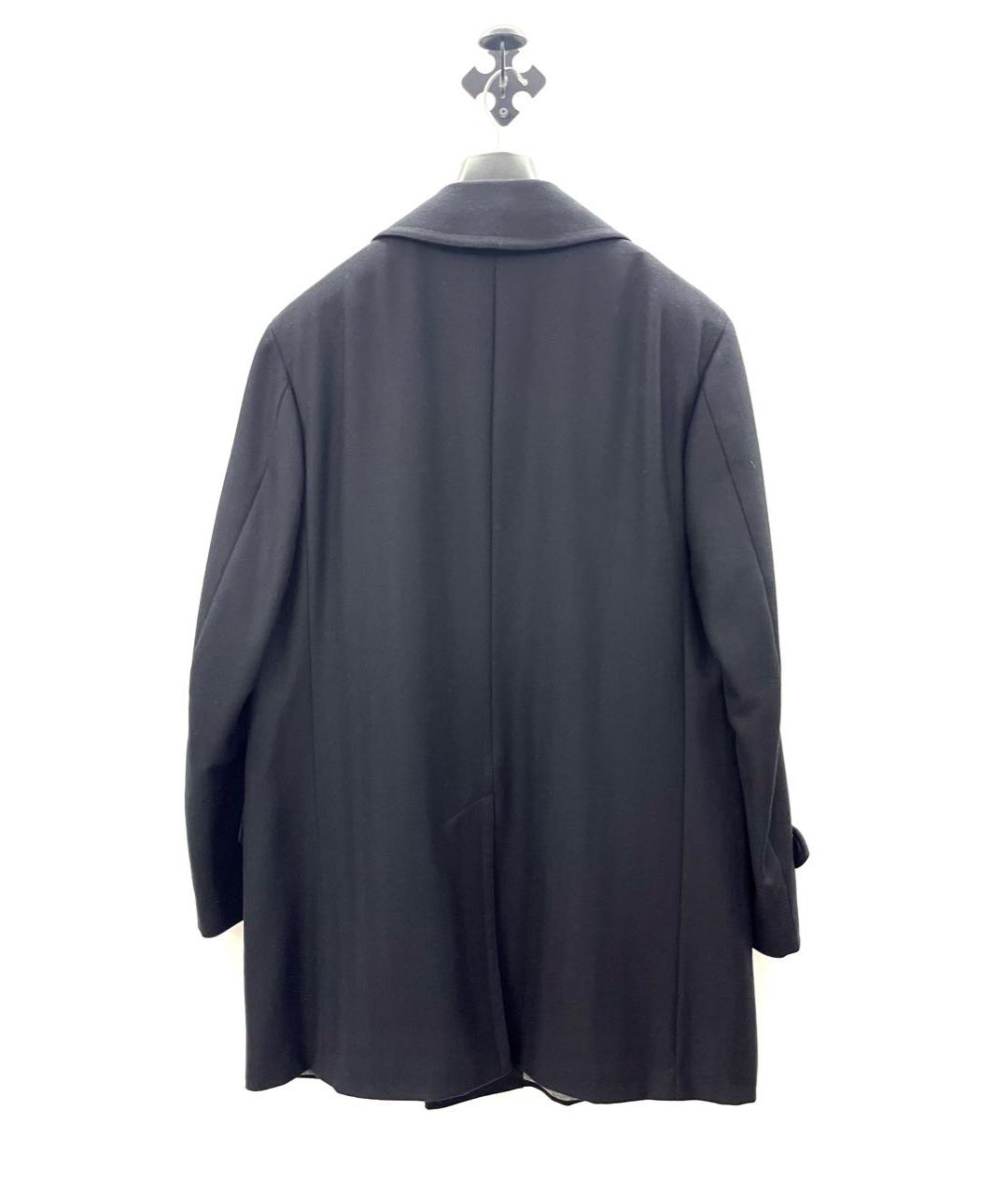 CANALI Темно-синее шерстяное пальто, фото 2