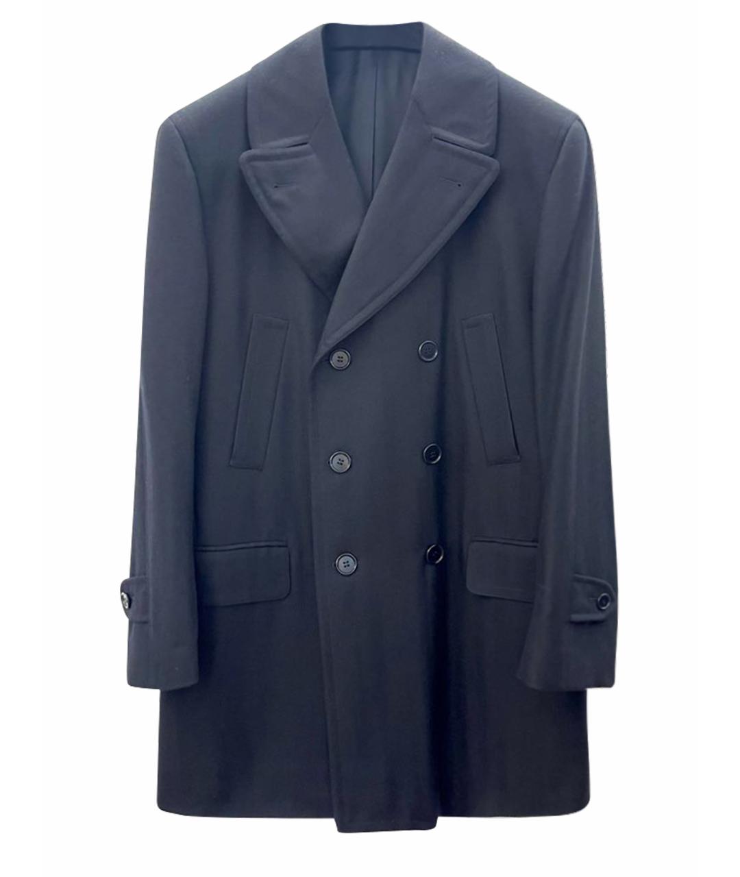 CANALI Темно-синее шерстяное пальто, фото 1