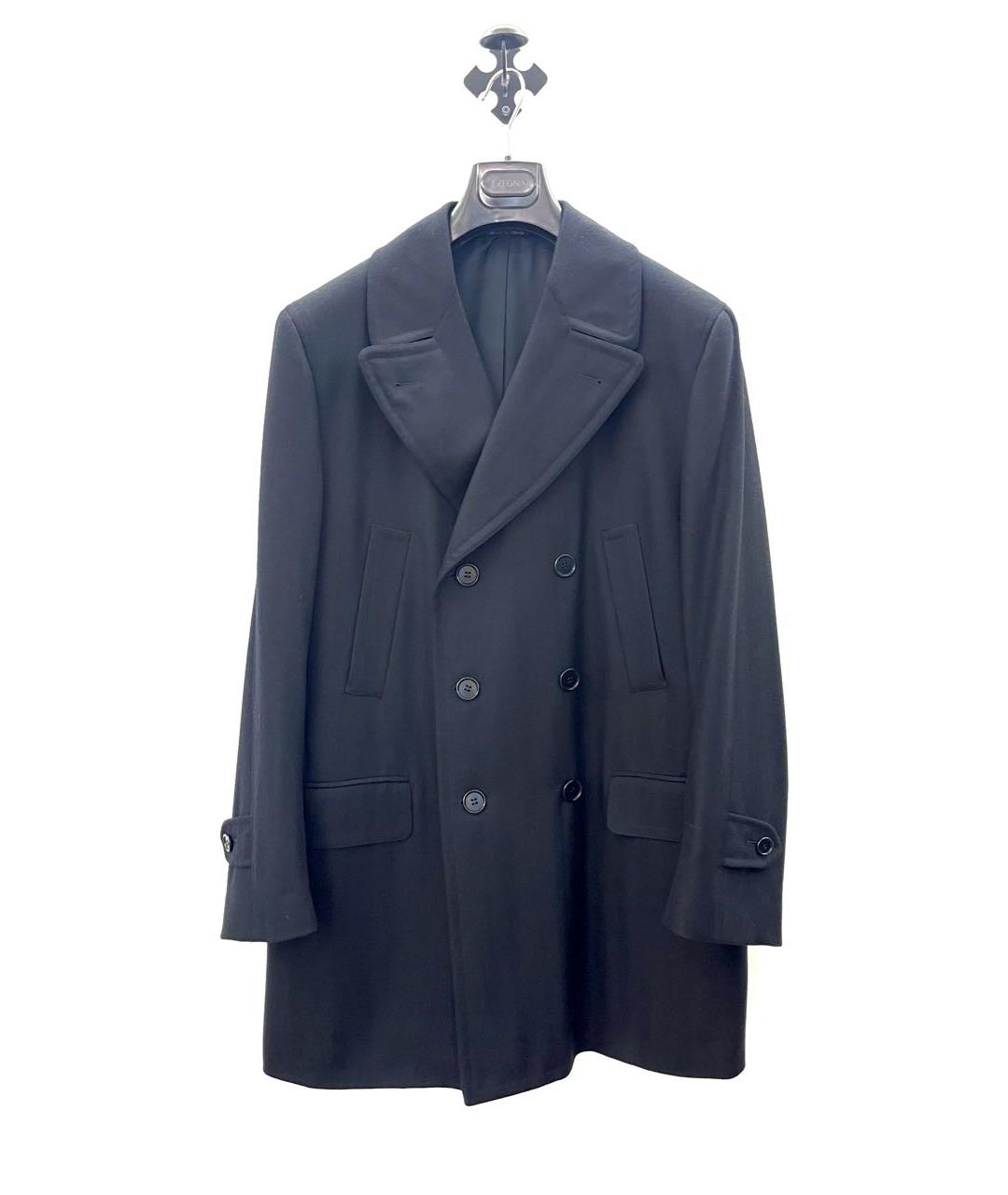 CANALI Темно-синее шерстяное пальто, фото 5