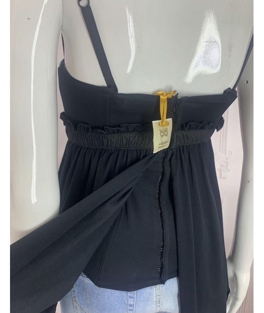 PINKO Черный хлопко-эластановый корсет, фото 4