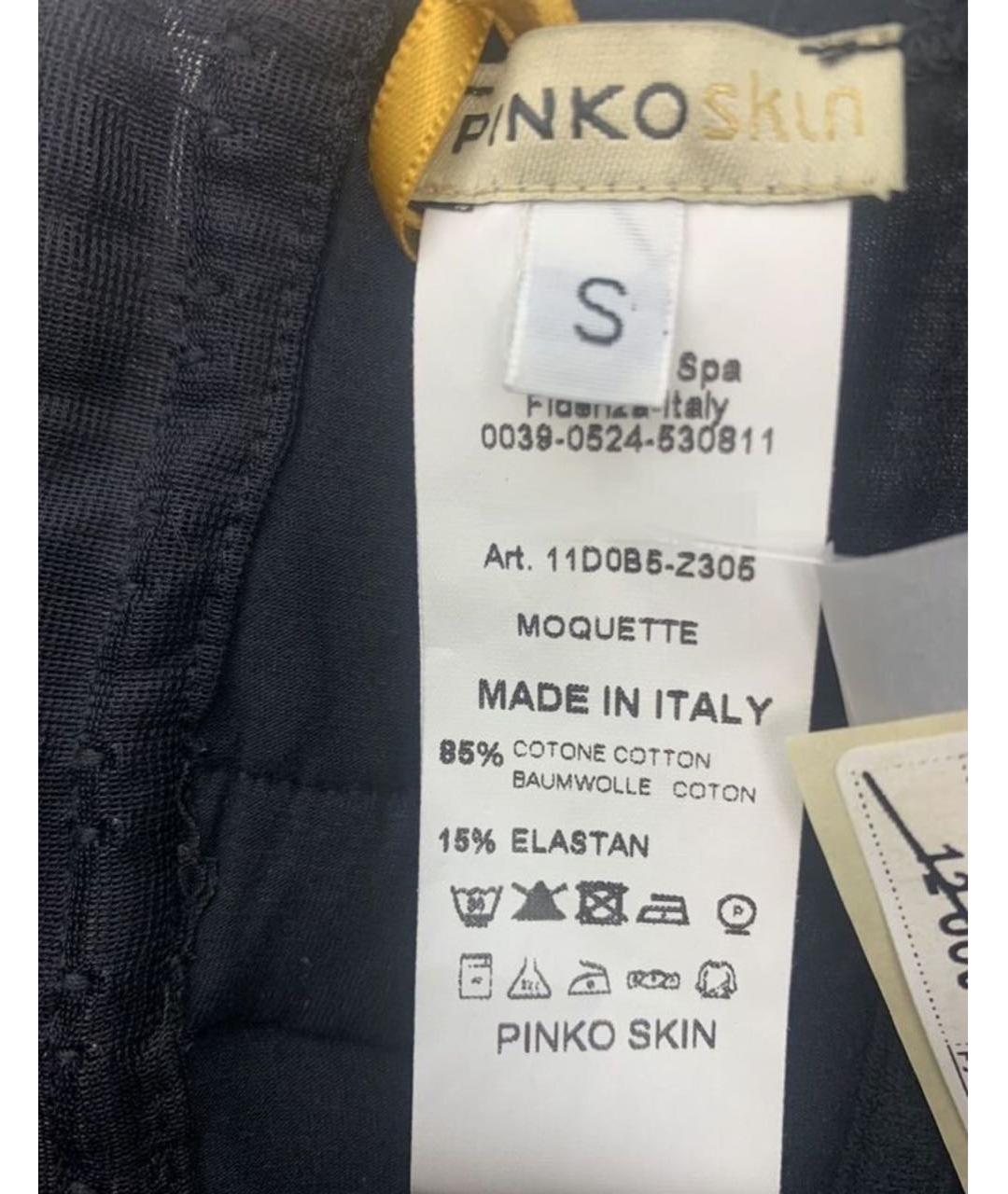 PINKO Черный хлопко-эластановый корсет, фото 7