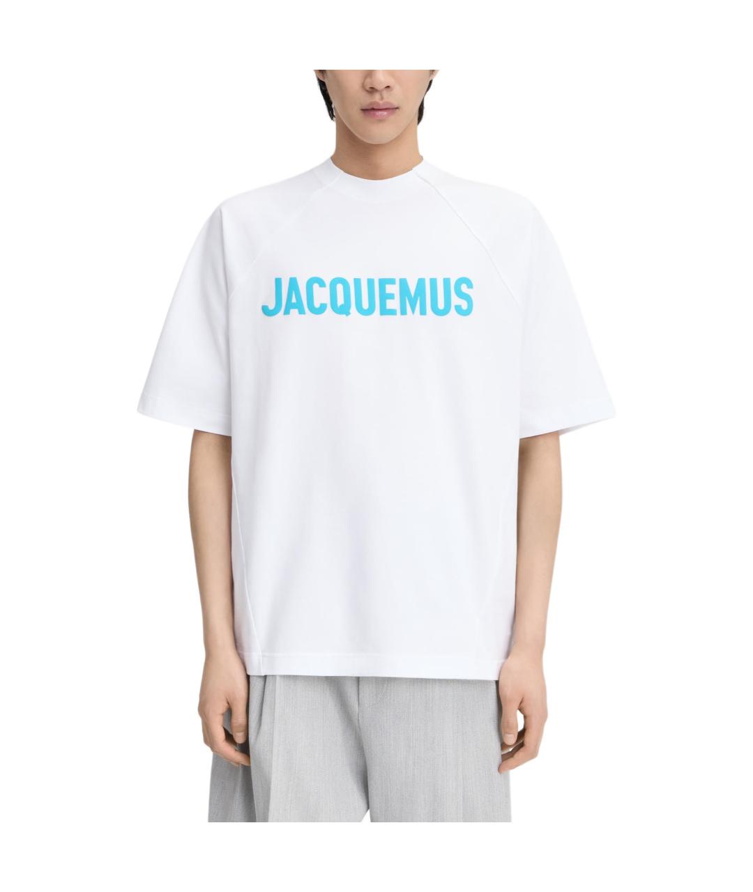 JACQUEMUS Белая хлопковая футболка, фото 3