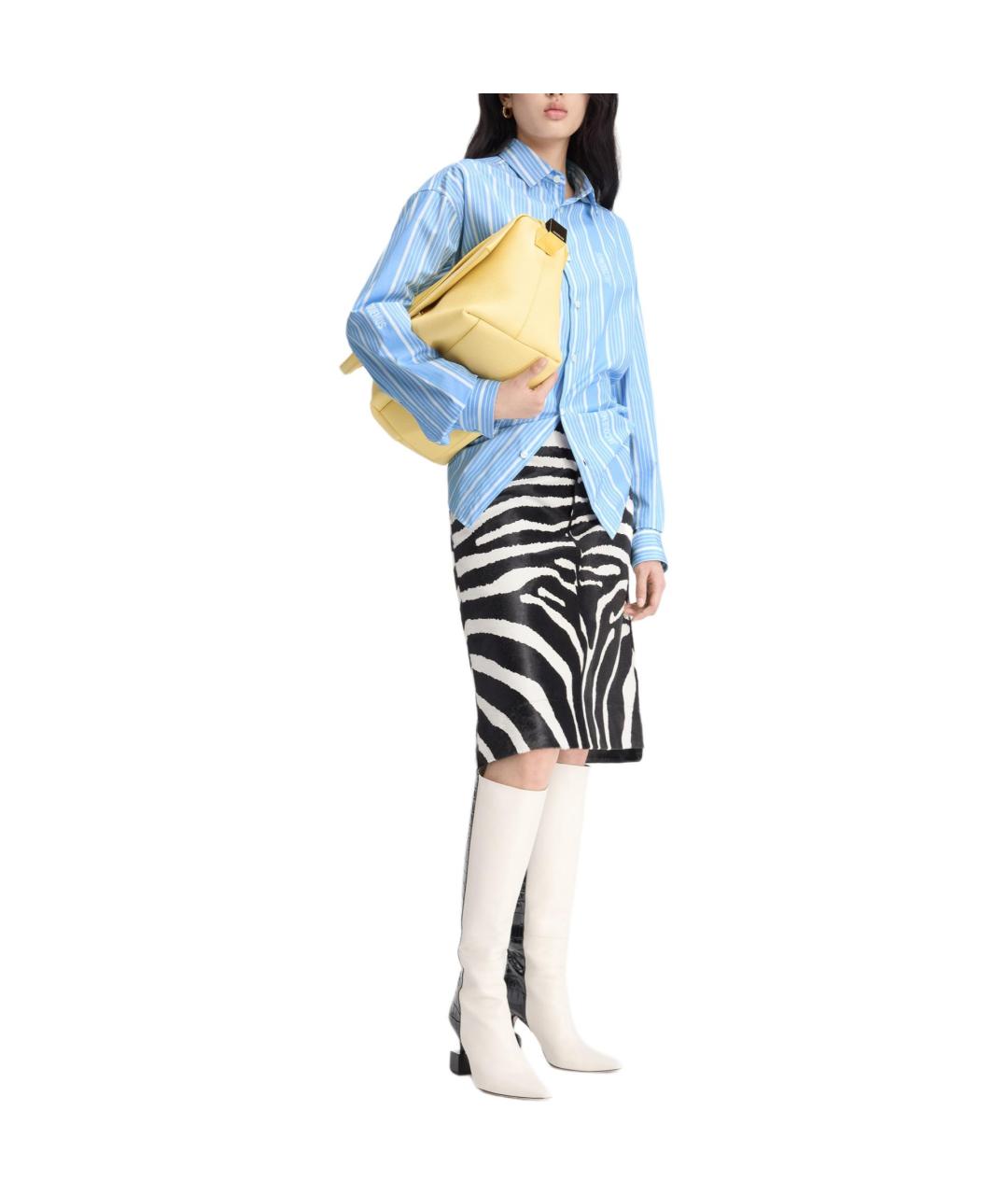 JACQUEMUS Голубая хлопковая рубашка, фото 5