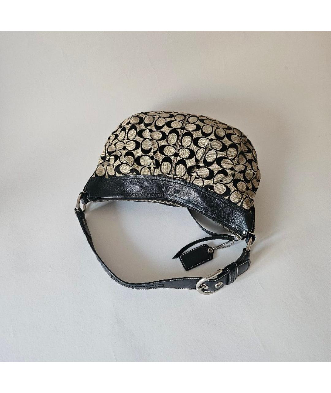 COACH Черная тканевая сумка через плечо, фото 2