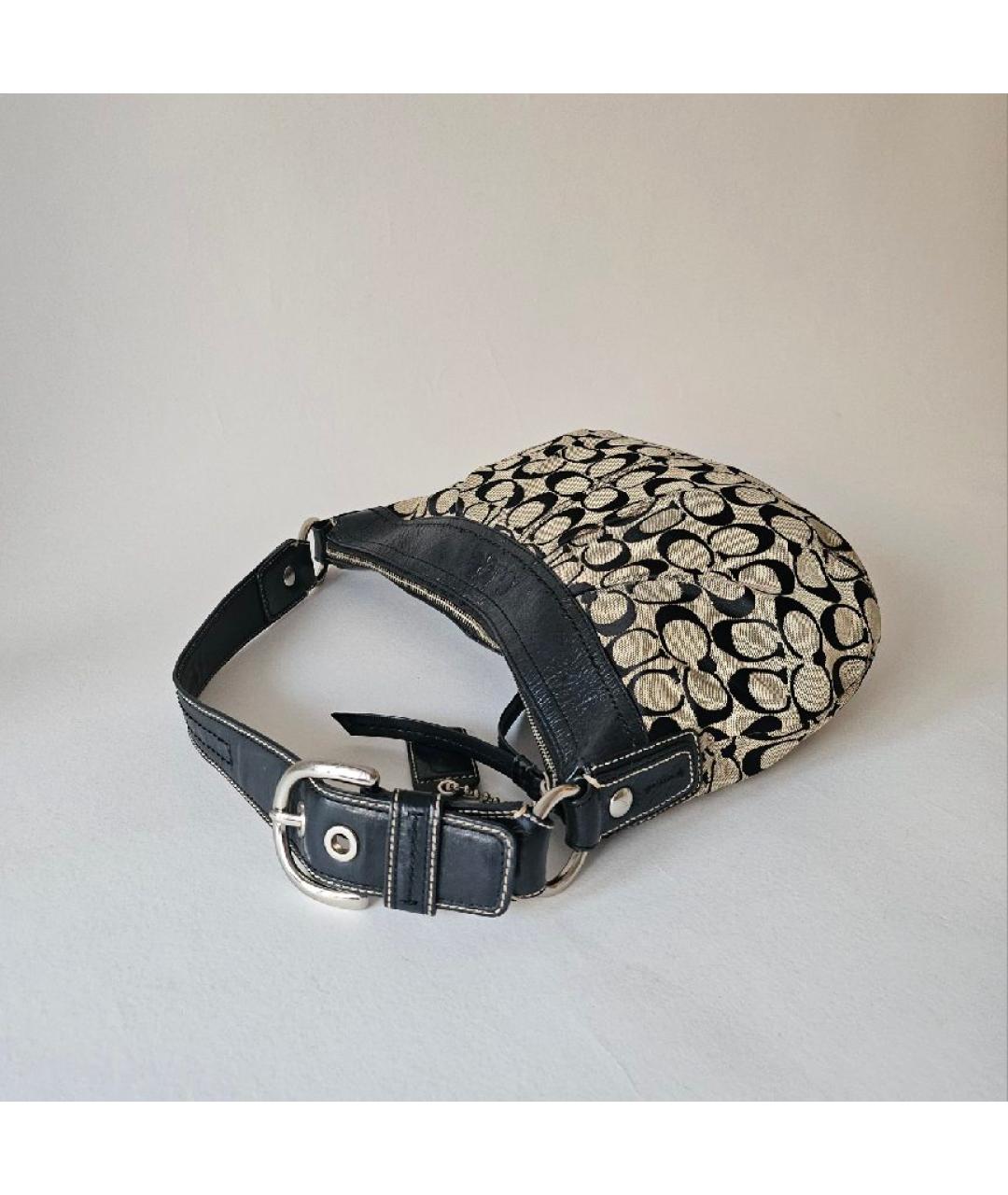 COACH Черная тканевая сумка через плечо, фото 3