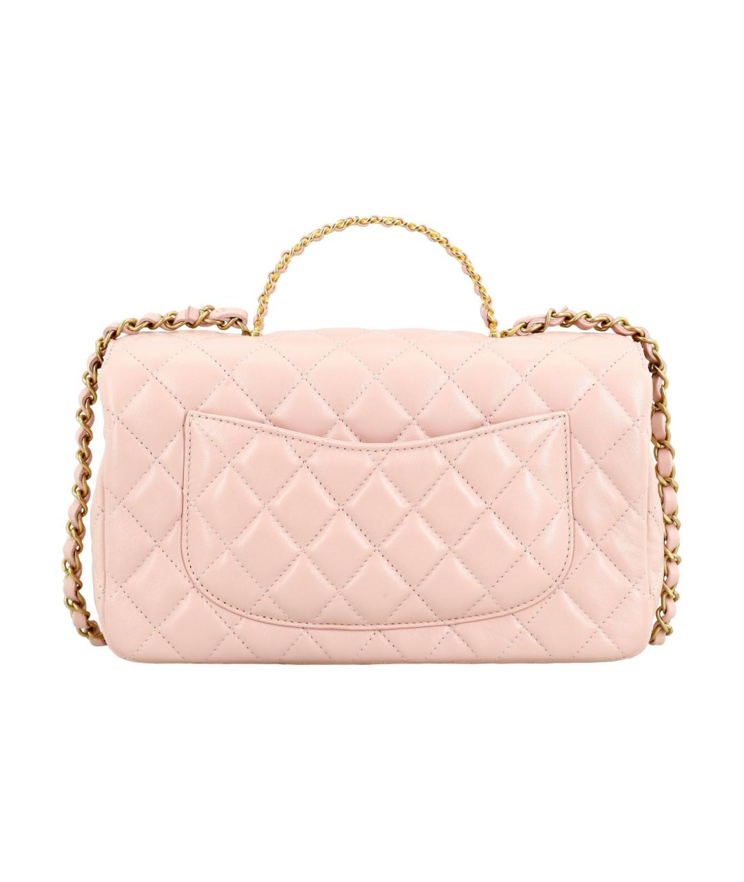 CHANEL Розовая кожаная сумка через плечо, фото 3
