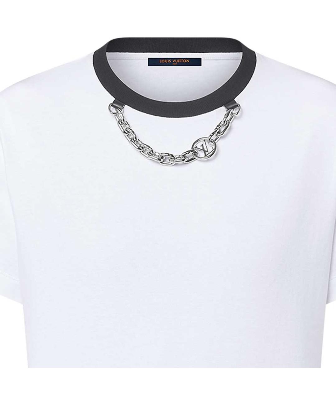 LOUIS VUITTON Белая хлопковая футболка, фото 2