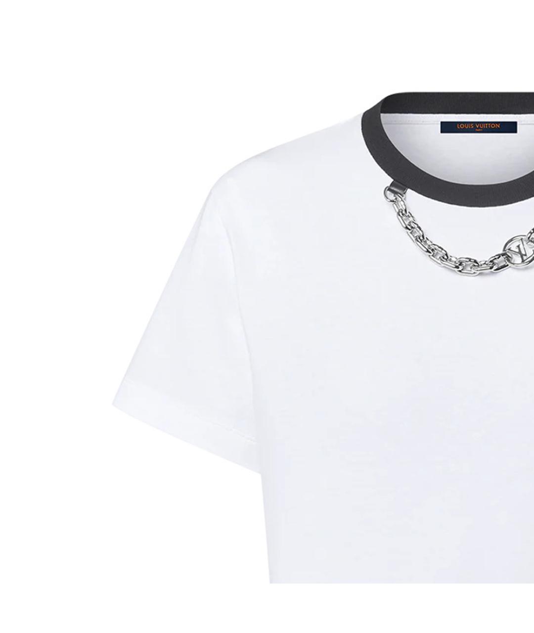LOUIS VUITTON Белая хлопковая футболка, фото 3