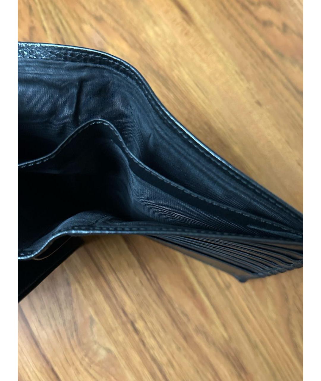 BILLIONAIRE Черный кожаный кошелек, фото 4