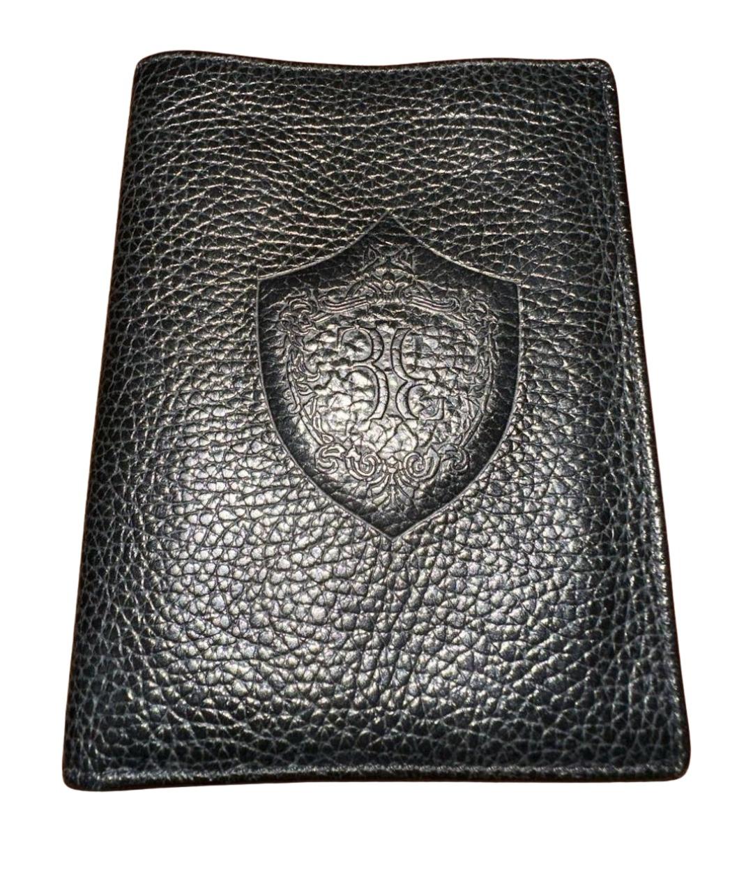 BILLIONAIRE Черный кожаный кошелек, фото 1