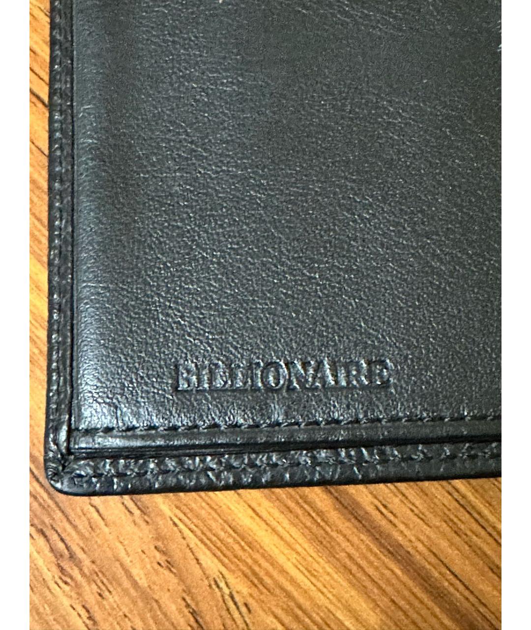 BILLIONAIRE Черный кожаный кошелек, фото 5