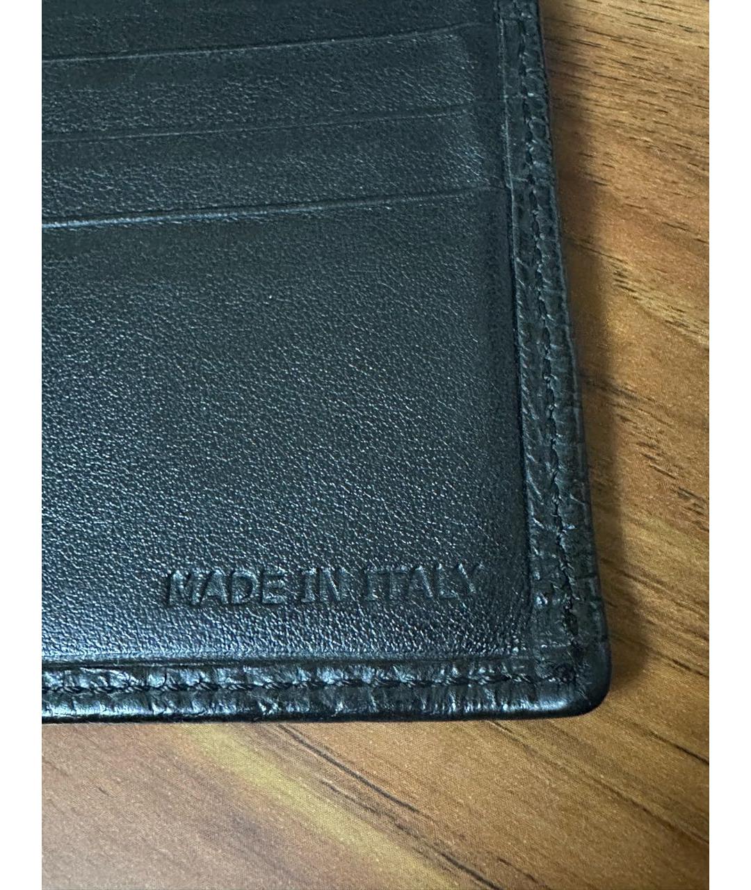 BILLIONAIRE Черный кожаный кошелек, фото 6
