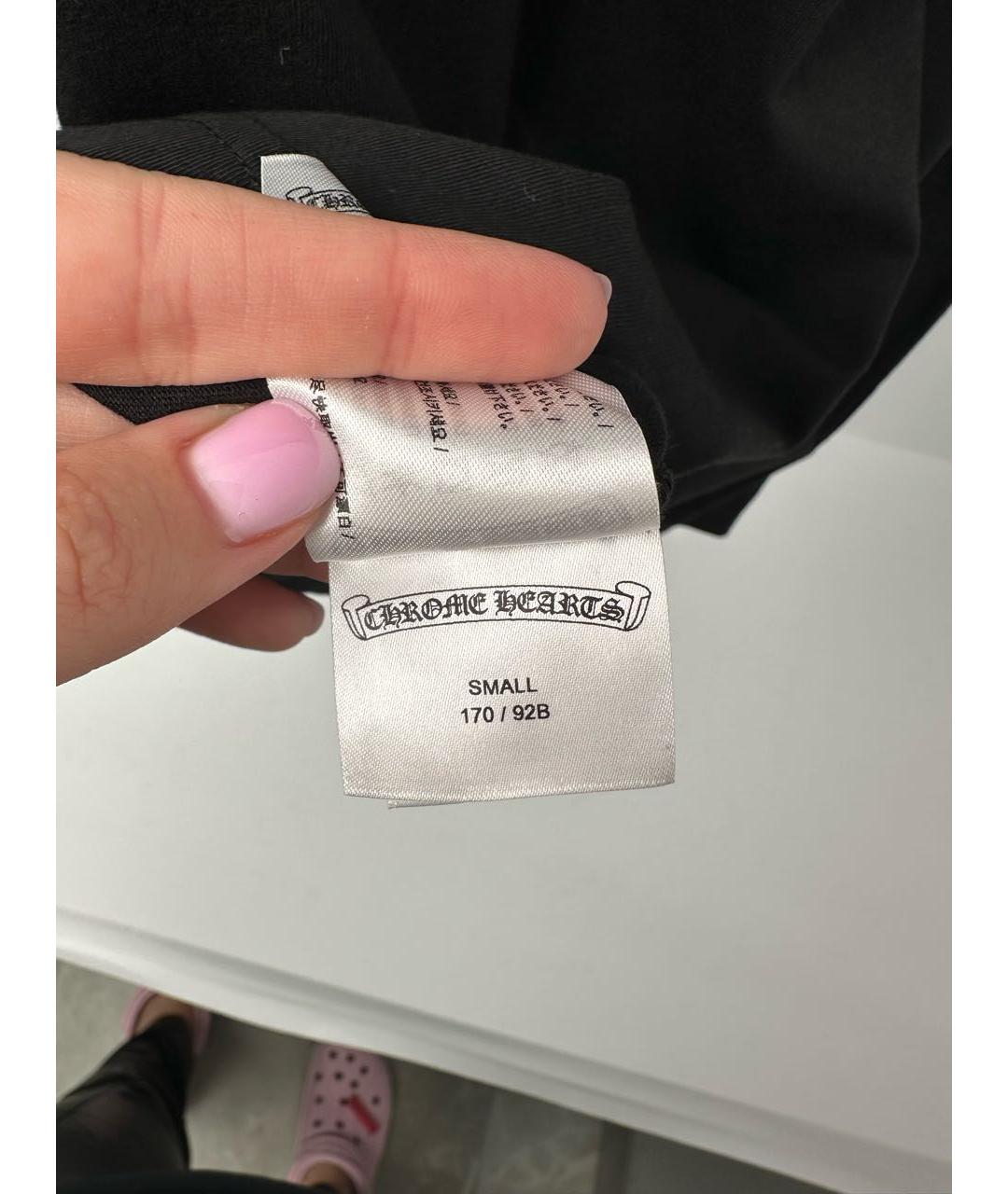 CHROME HEARTS Черная хлопковая футболка, фото 6