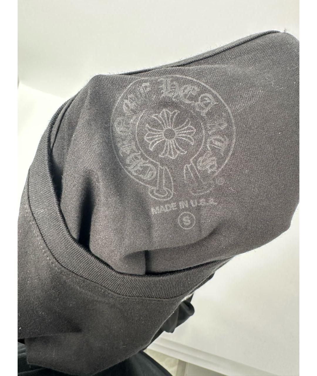 CHROME HEARTS Черная хлопковая футболка, фото 8