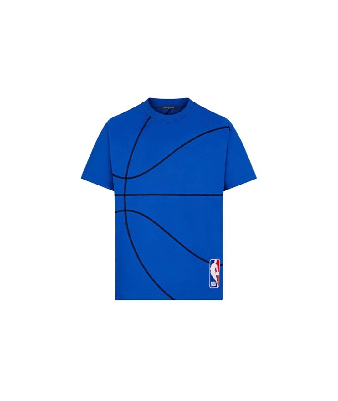 LOUIS VUITTON Синяя хлопковая футболка, фото 1