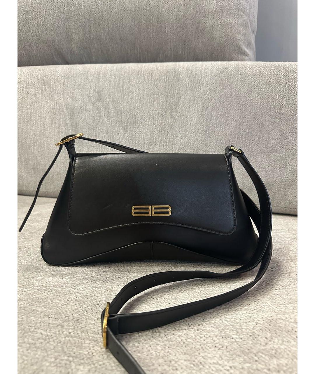 BALENCIAGA Черная кожаная сумка через плечо, фото 9
