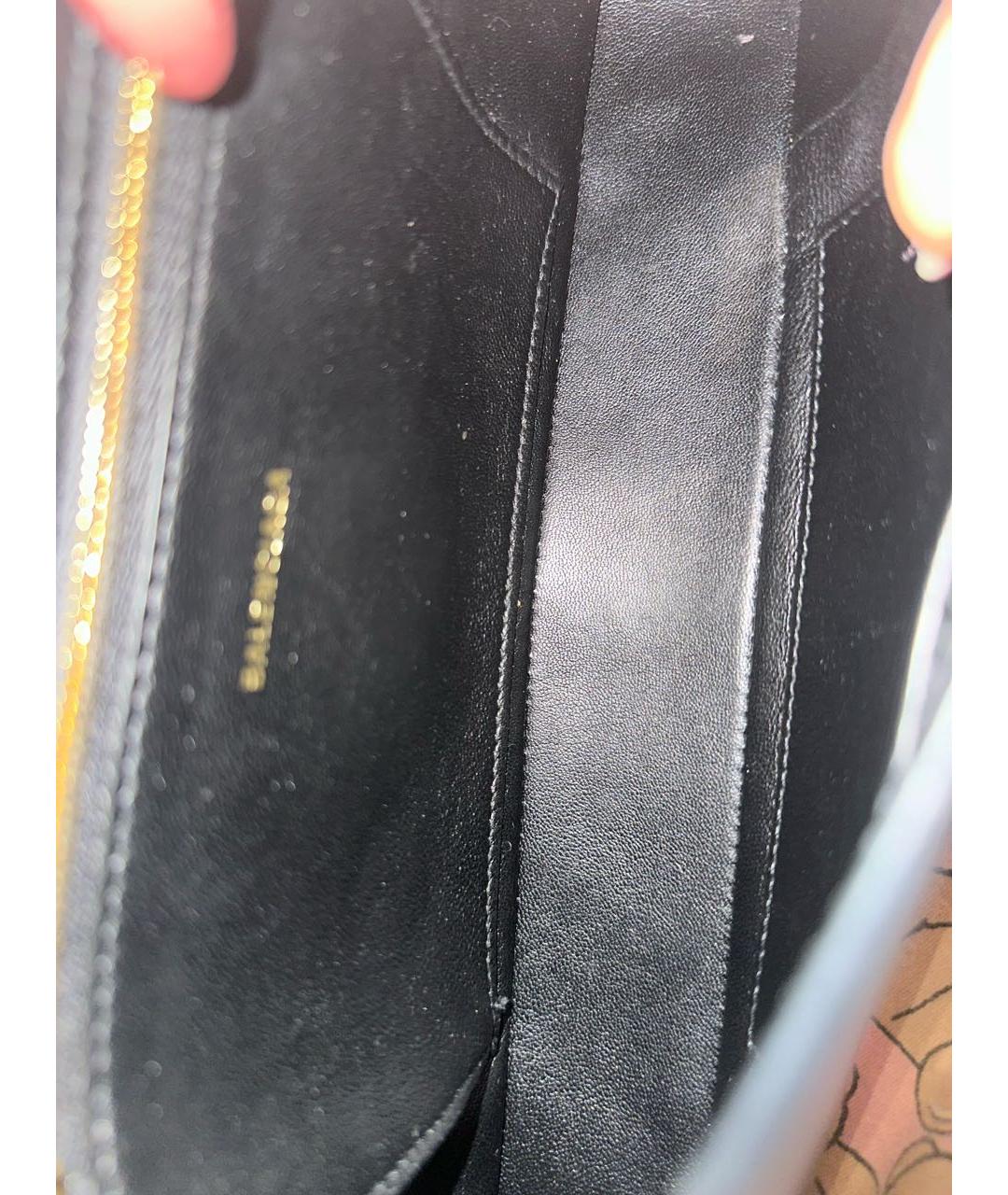 BALENCIAGA Черная кожаная сумка через плечо, фото 5