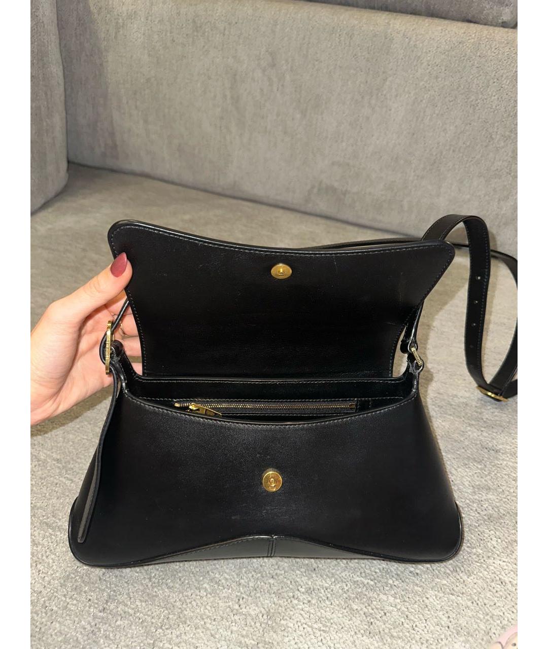 BALENCIAGA Черная кожаная сумка через плечо, фото 8