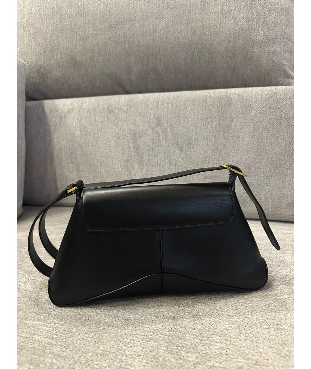 BALENCIAGA Черная кожаная сумка через плечо, фото 6