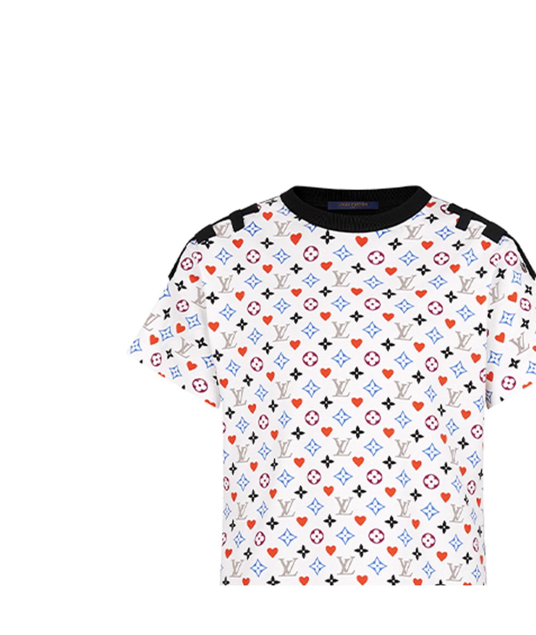LOUIS VUITTON Белая хлопковая футболка, фото 5