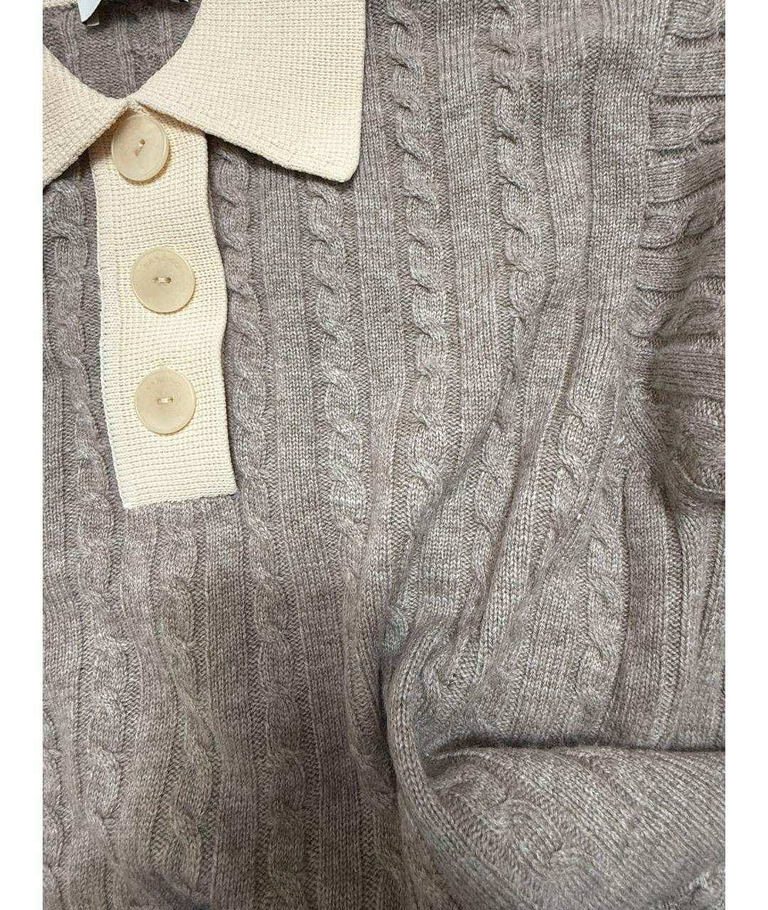 SANDRO Бежевый шерстяной джемпер / свитер, фото 3