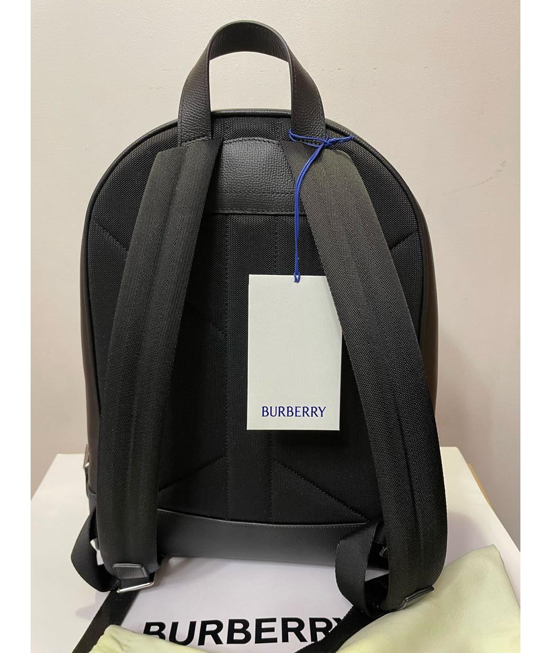 BURBERRY Черный кожаный рюкзак, фото 3