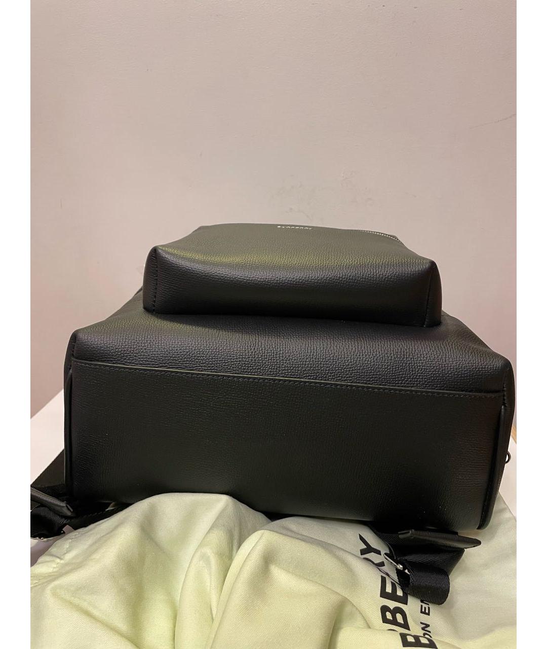 BURBERRY Черный кожаный рюкзак, фото 6