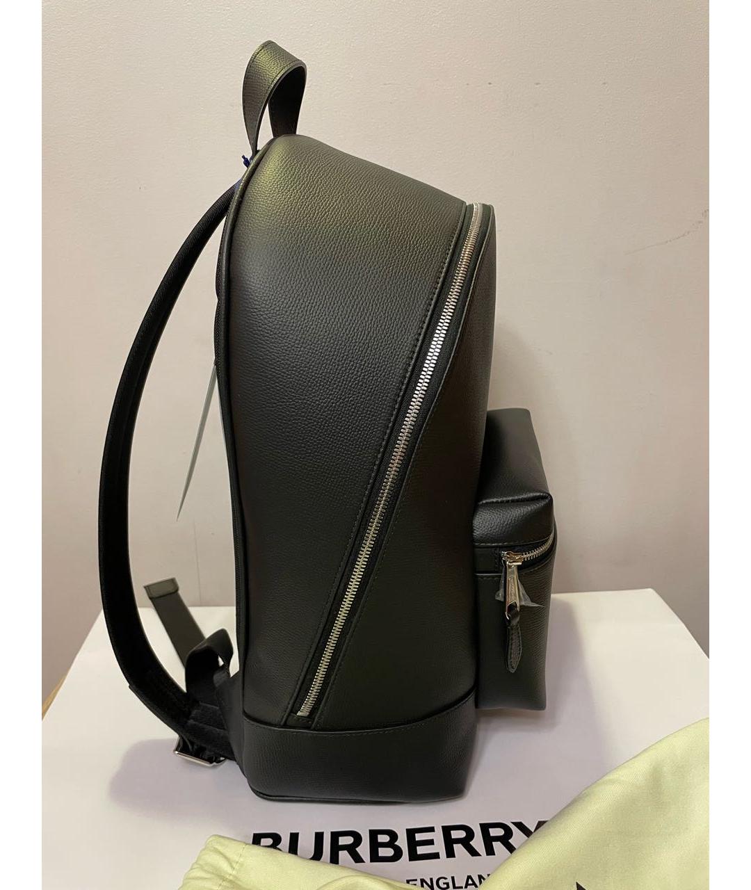 BURBERRY Черный кожаный рюкзак, фото 2