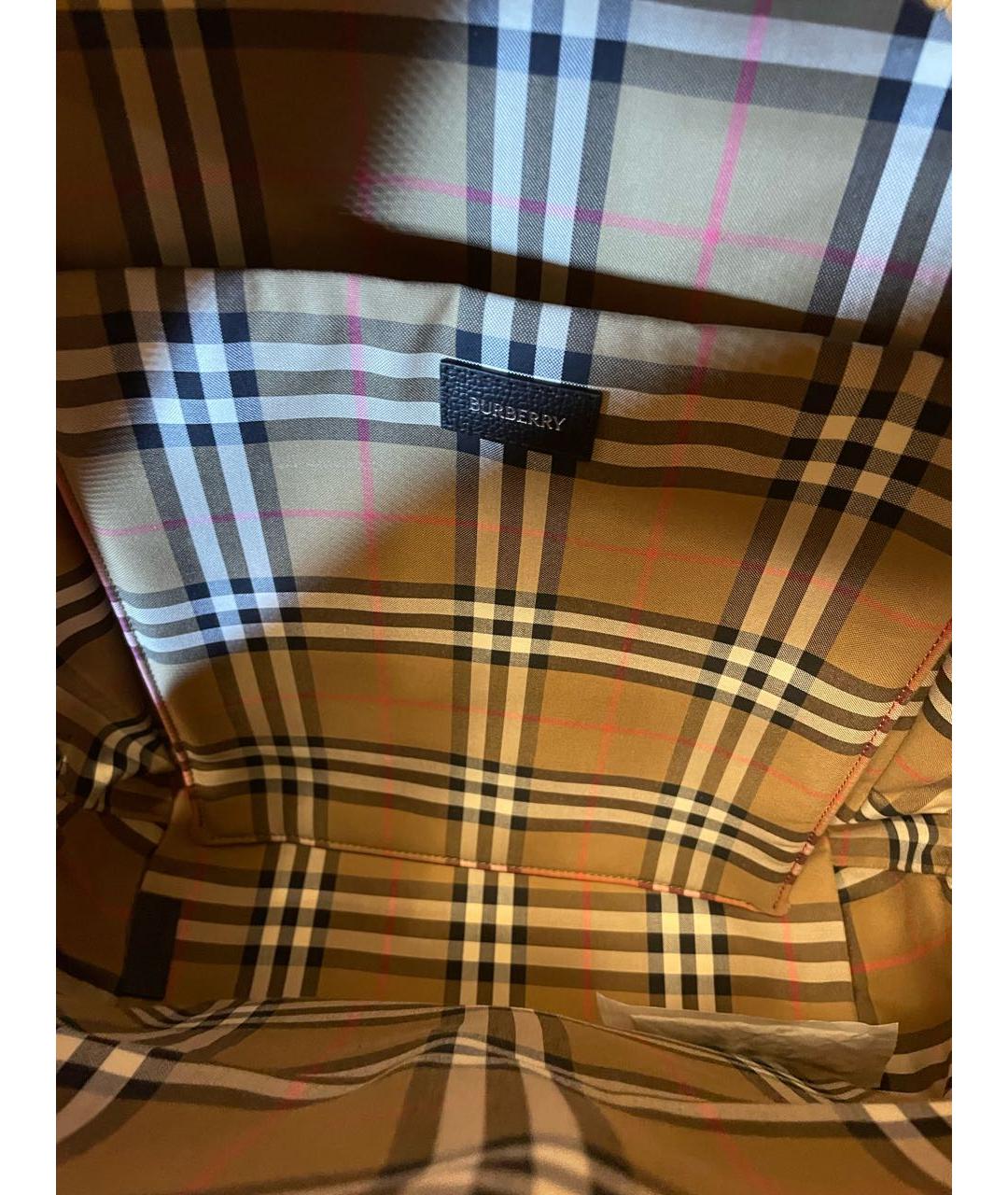 BURBERRY Черный кожаный рюкзак, фото 4