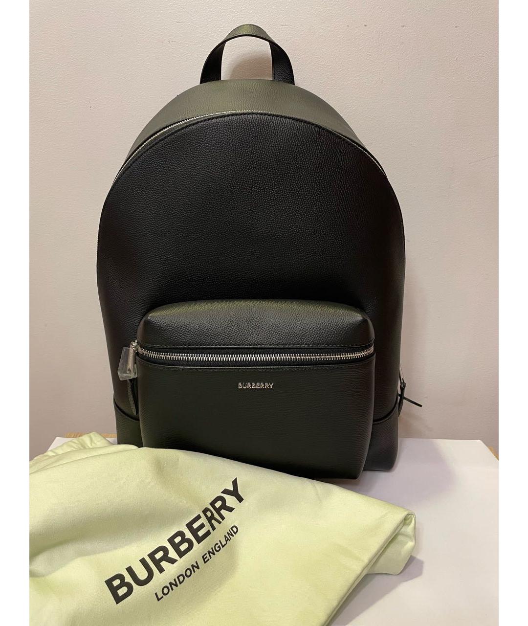 BURBERRY Черный кожаный рюкзак, фото 8