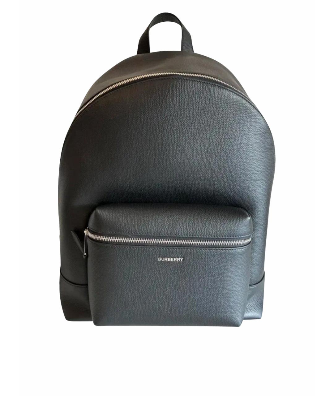 BURBERRY Черный кожаный рюкзак, фото 1