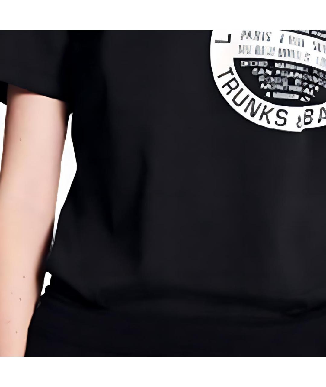 LOUIS VUITTON Черная хлопковая футболка, фото 5