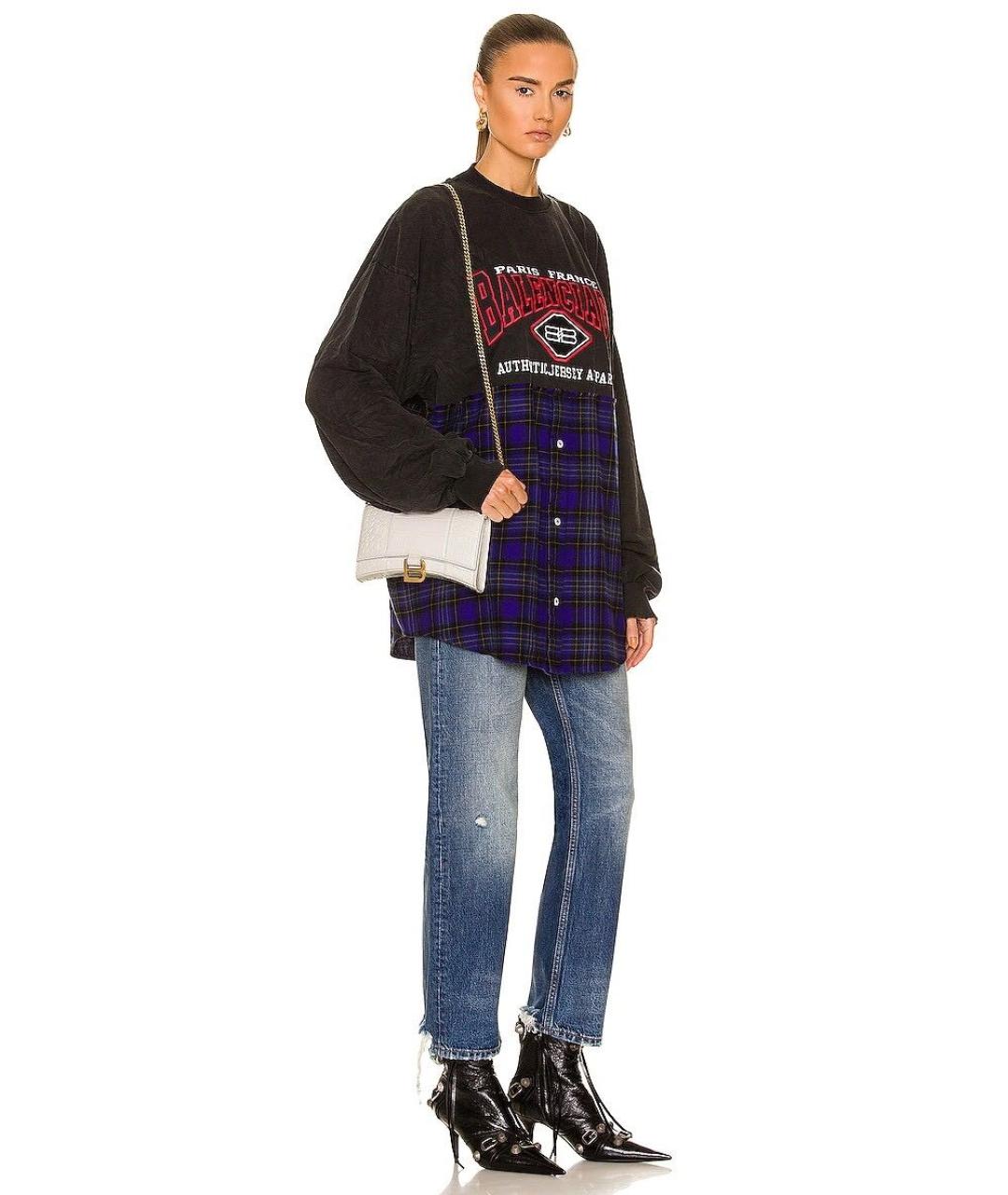 BALENCIAGA Белая кожаная сумка через плечо, фото 2