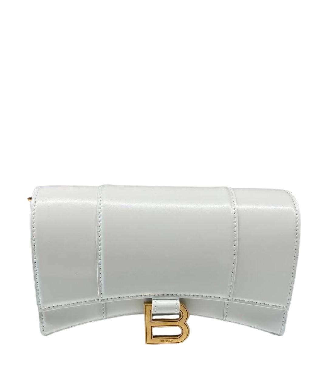 BALENCIAGA Белая кожаная сумка через плечо, фото 1