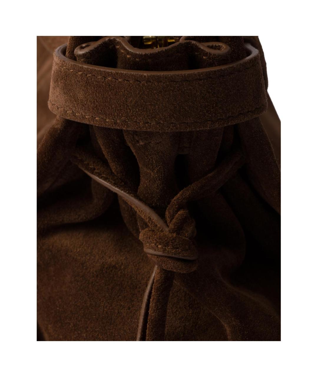 PRADA Коричневая замшевая сумка через плечо, фото 5