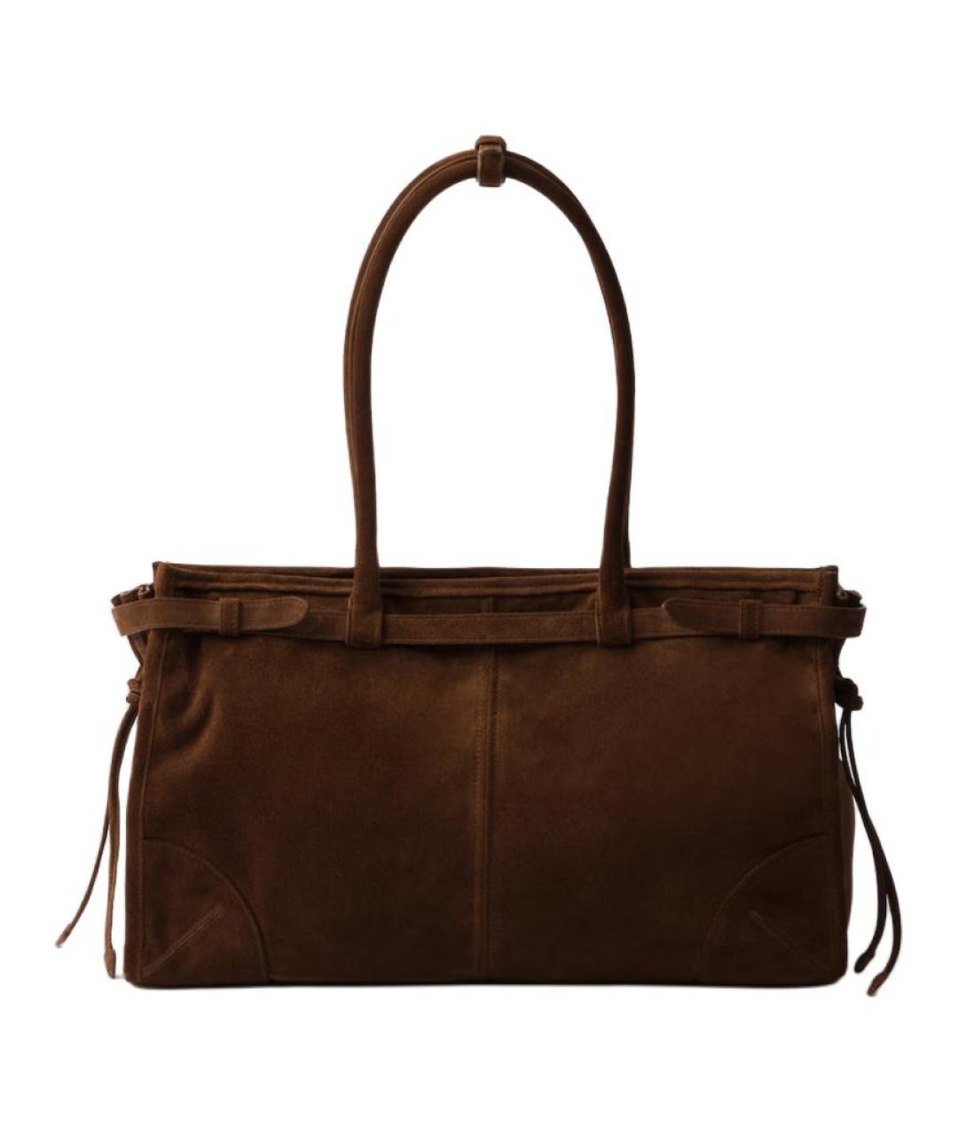 PRADA Коричневая замшевая сумка через плечо, фото 3