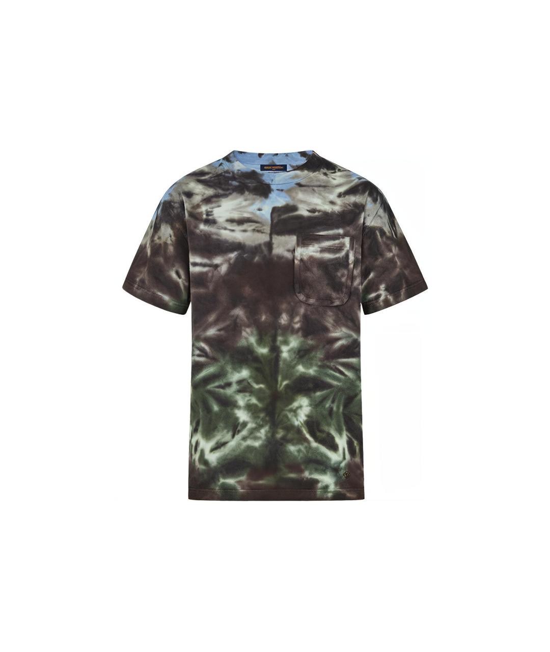 LOUIS VUITTON Зеленая хлопковая футболка, фото 1