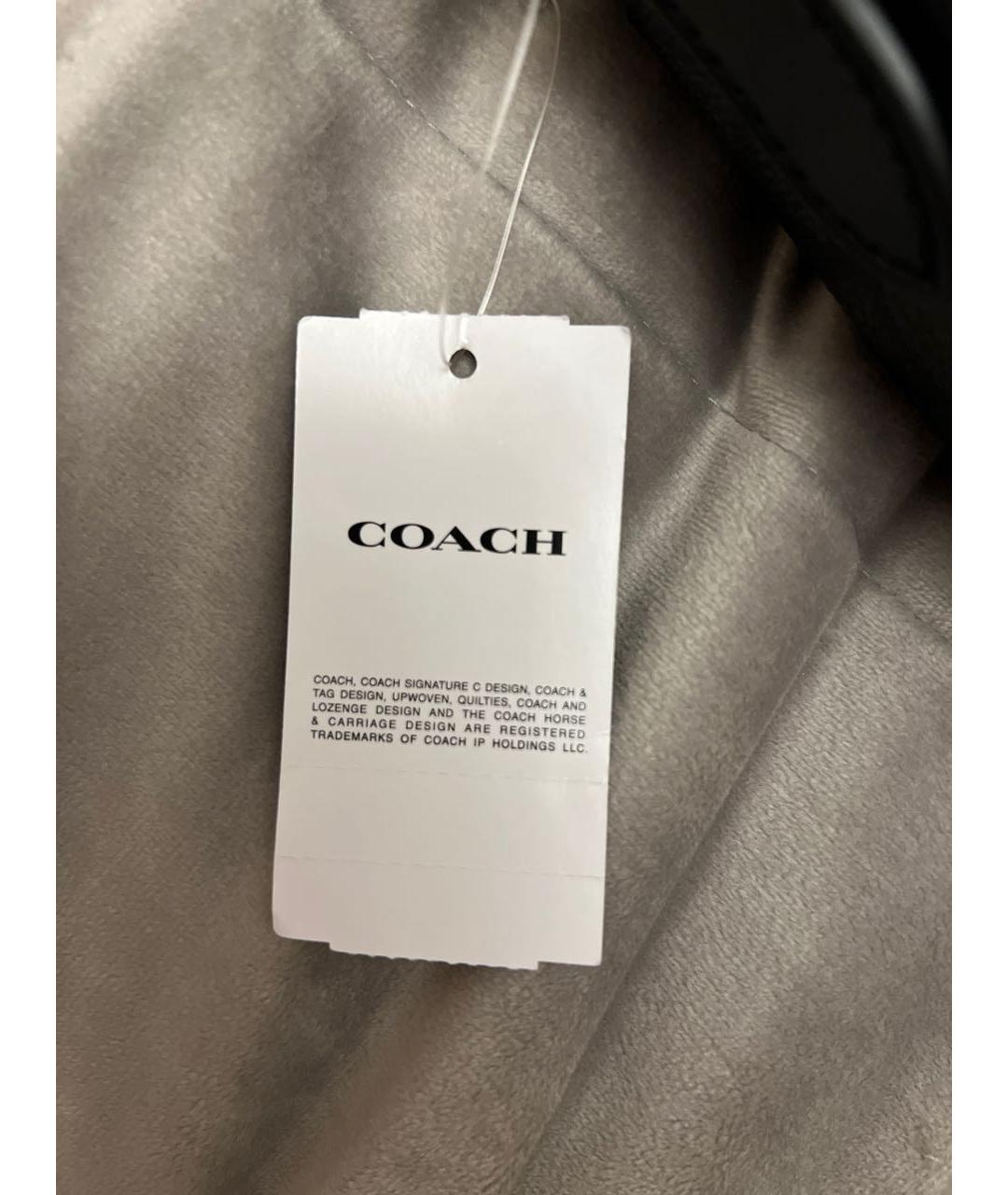 COACH Черная кожаная сумка на плечо, фото 6