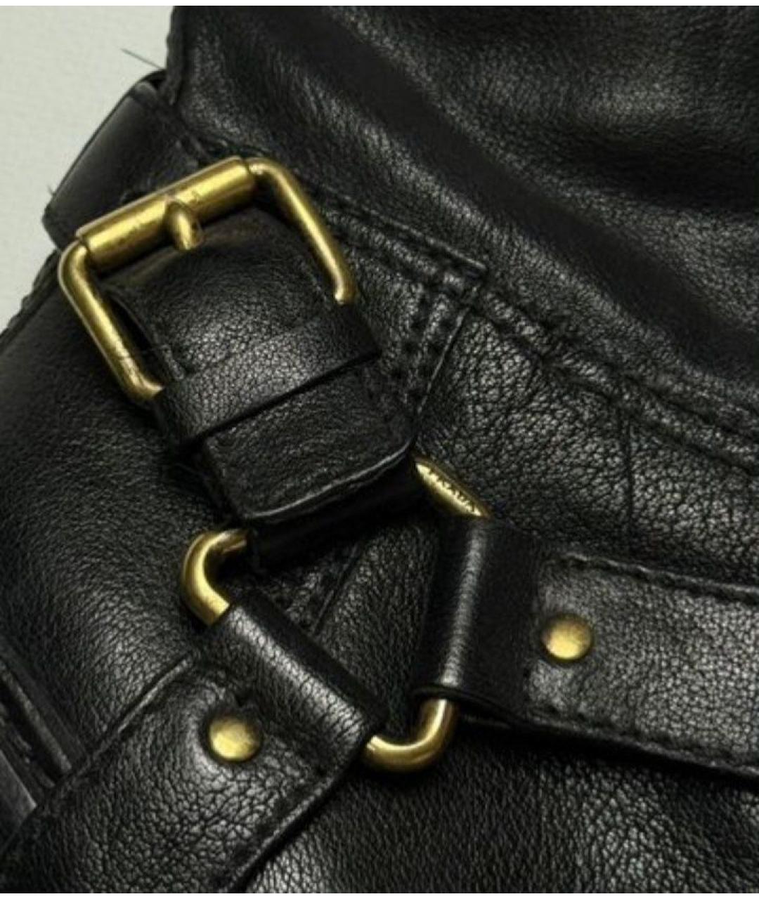 PRADA Черные кожаные сапоги, фото 3