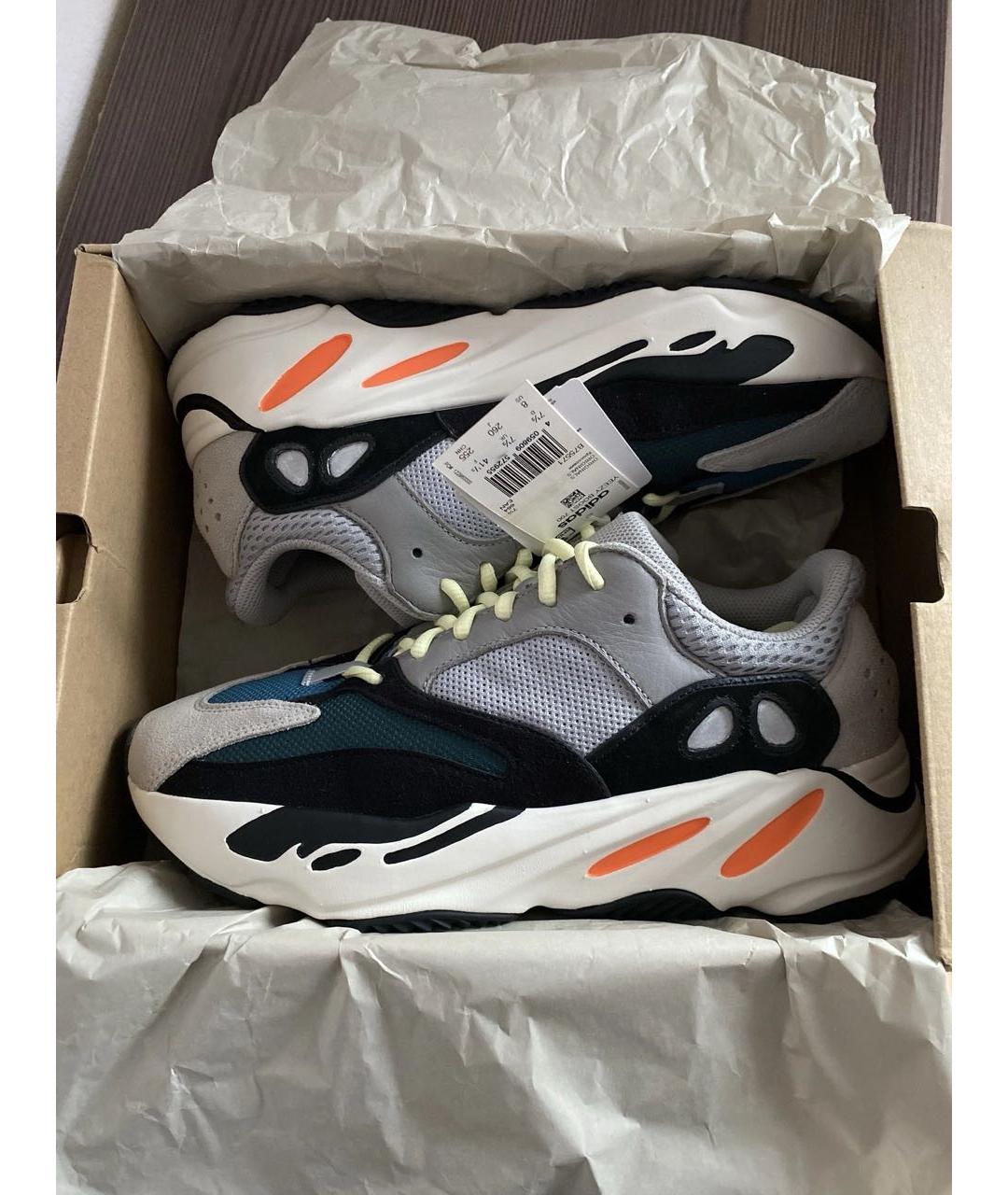 ADIDAS YEEZY Серые замшевые низкие кроссовки / кеды, фото 2