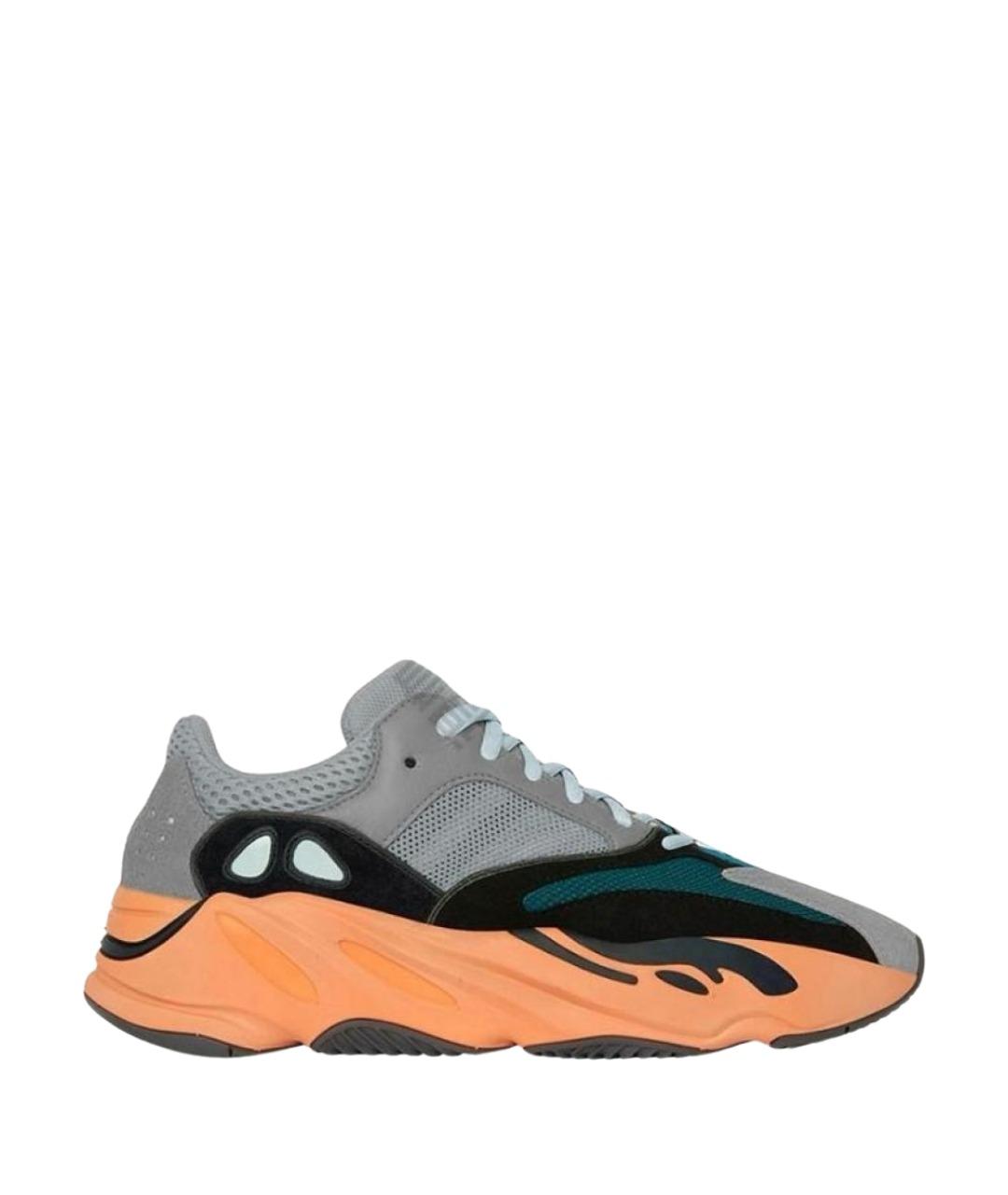 ADIDAS YEEZY Серые замшевые низкие кроссовки / кеды, фото 1