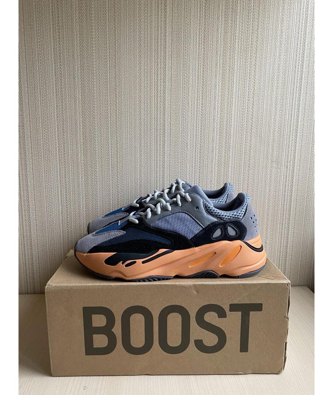 ADIDAS YEEZY Серые замшевые низкие кроссовки / кеды, фото 3