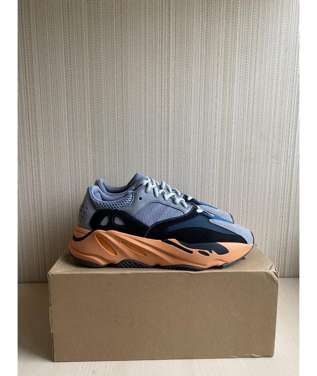 ADIDAS YEEZY Серые замшевые низкие кроссовки / кеды, фото 4