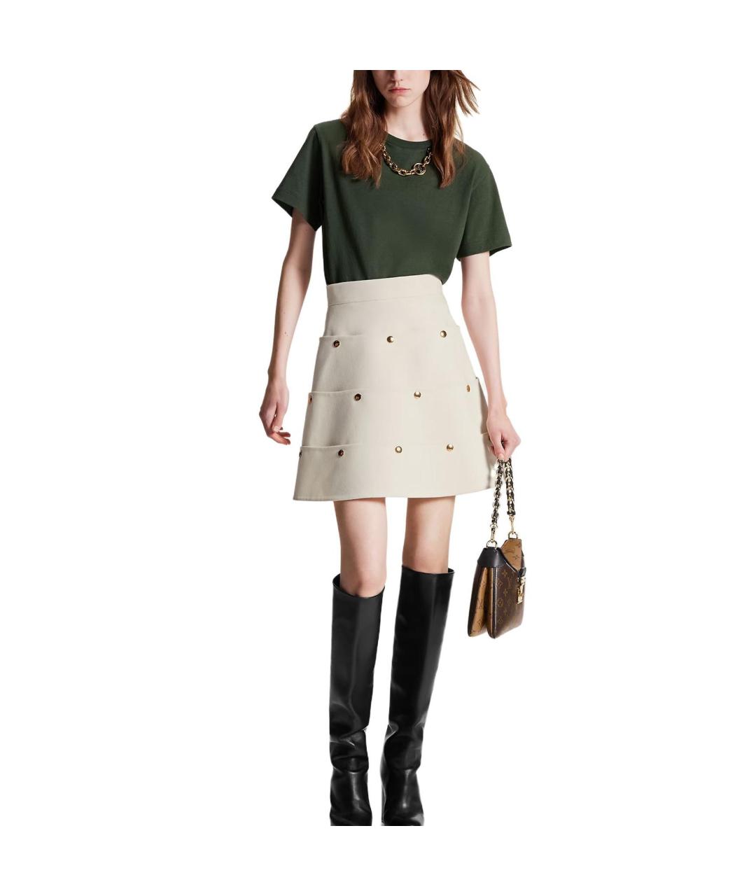 LOUIS VUITTON Зеленая хлопковая футболка, фото 2