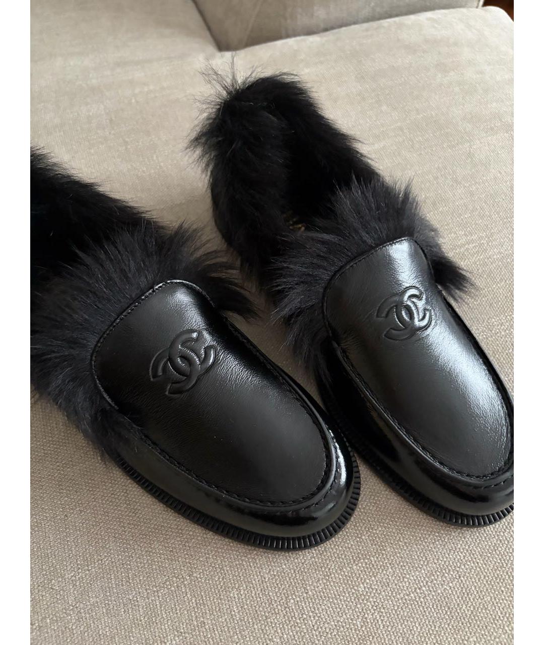 CHANEL Черные лоферы из лакированной кожи, фото 4