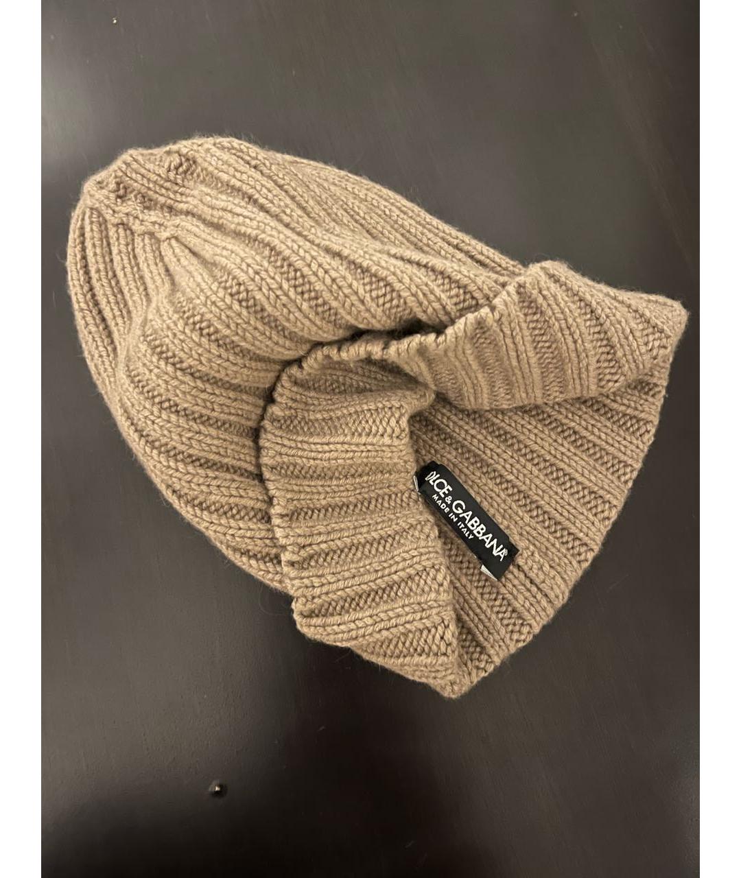 DOLCE&GABBANA Коричневая шерстяная шапка, фото 6