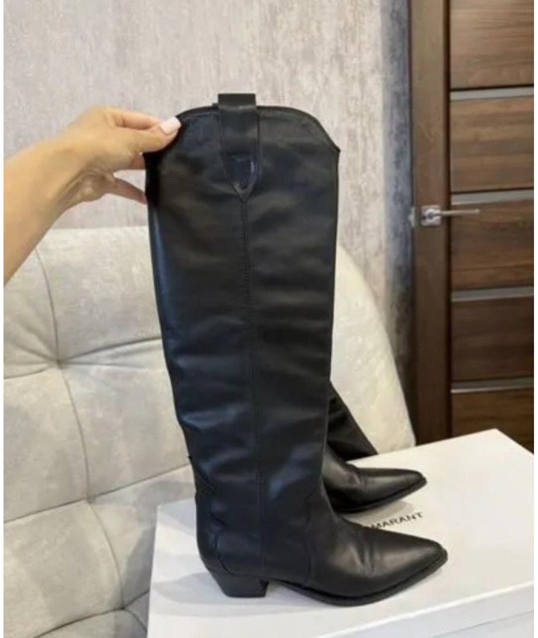 ISABEL MARANT Черные кожаные сапоги, фото 8