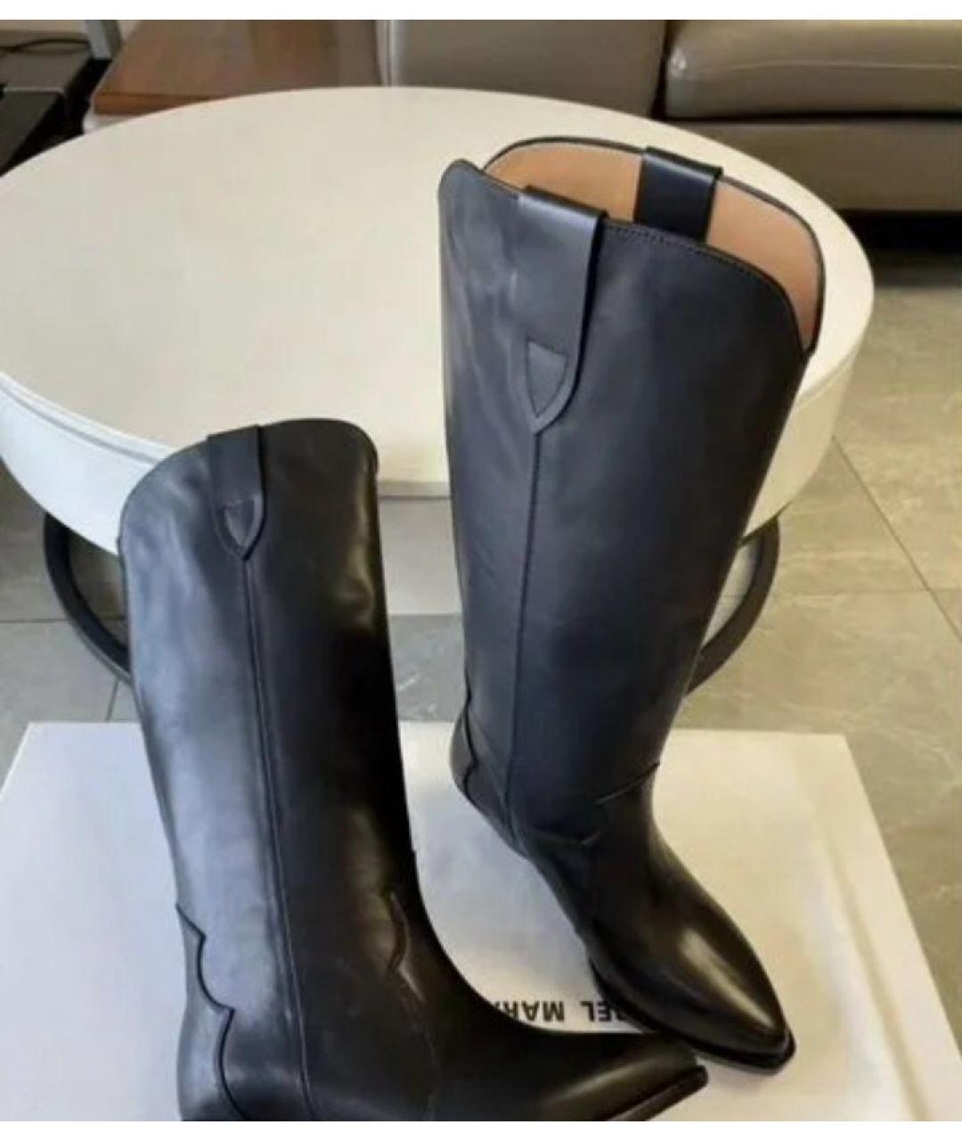 ISABEL MARANT Черные кожаные сапоги, фото 3