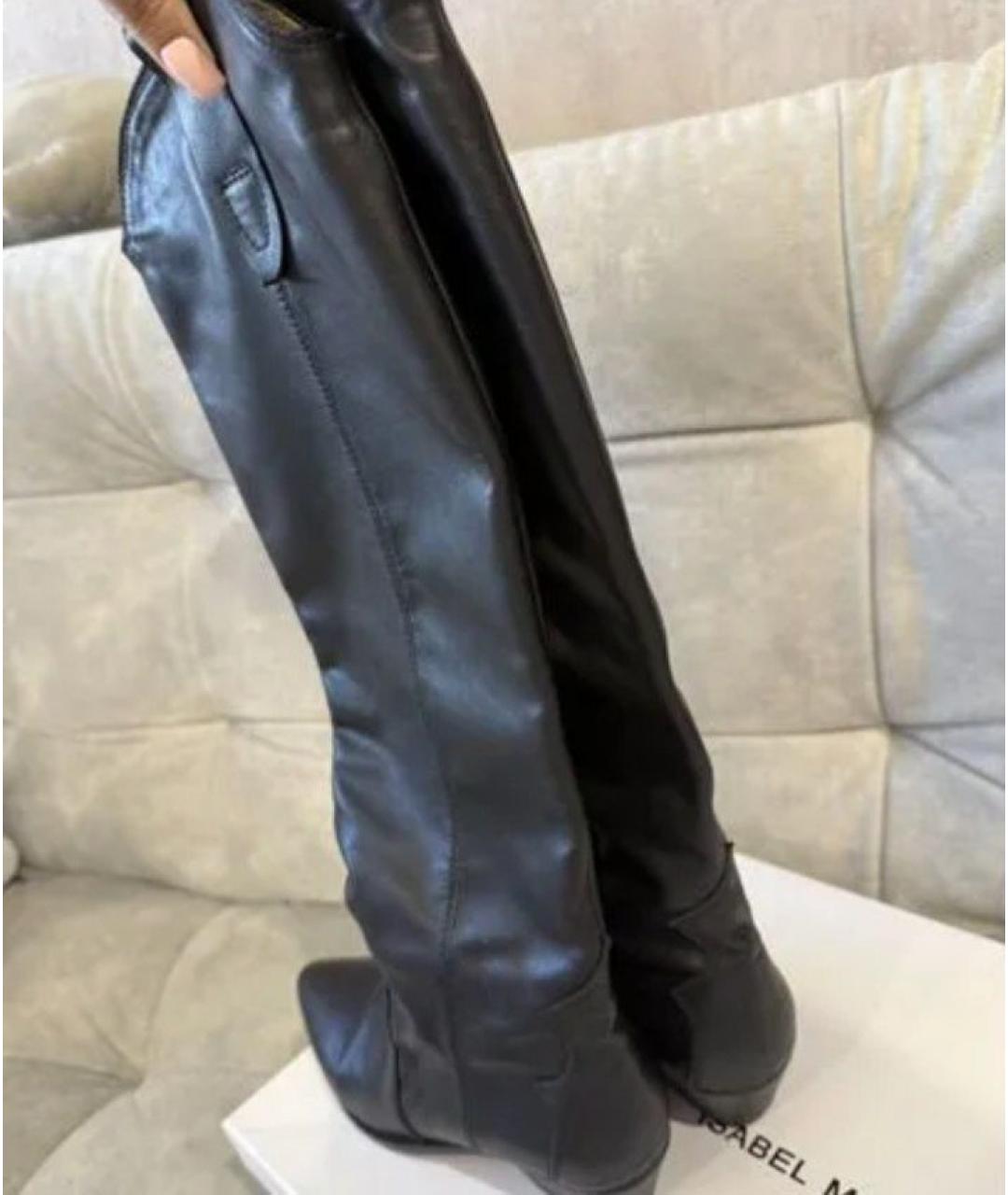 ISABEL MARANT Черные кожаные сапоги, фото 5