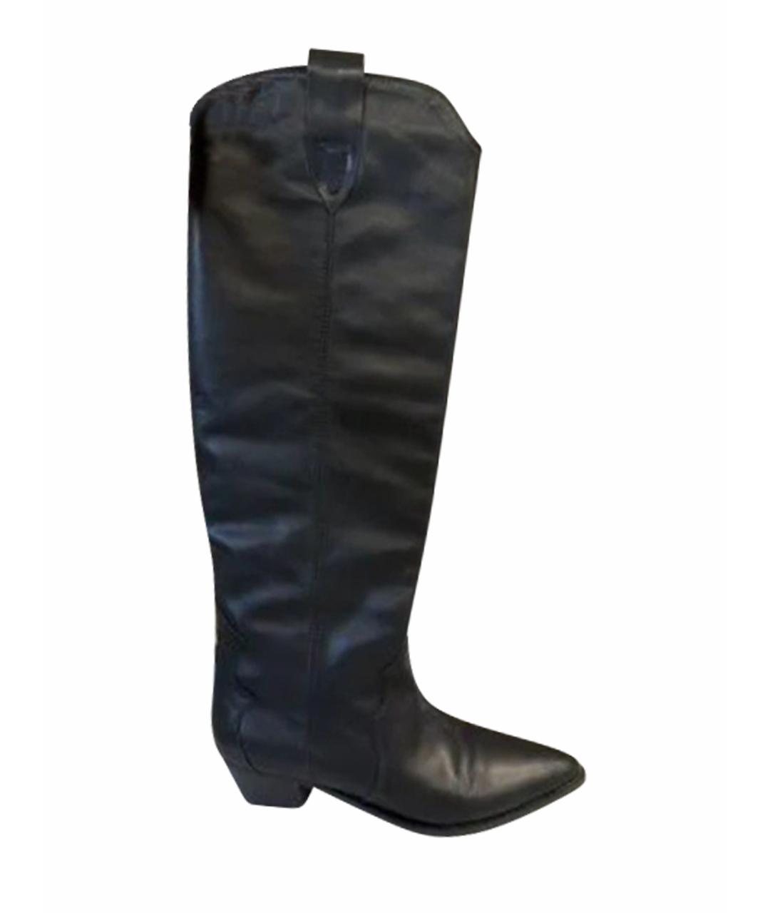 ISABEL MARANT Черные кожаные сапоги, фото 1